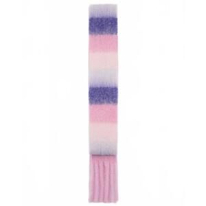 Mango Wool Blend Ombre Thin Striped Scarf Pink Purple NWT